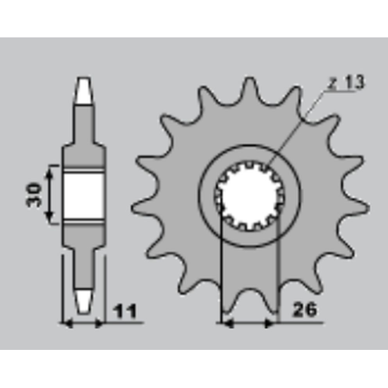 CHT front sprocket 579 17 YAMAHA FZ1 06-13, R1 04-14, FJ1100 1200