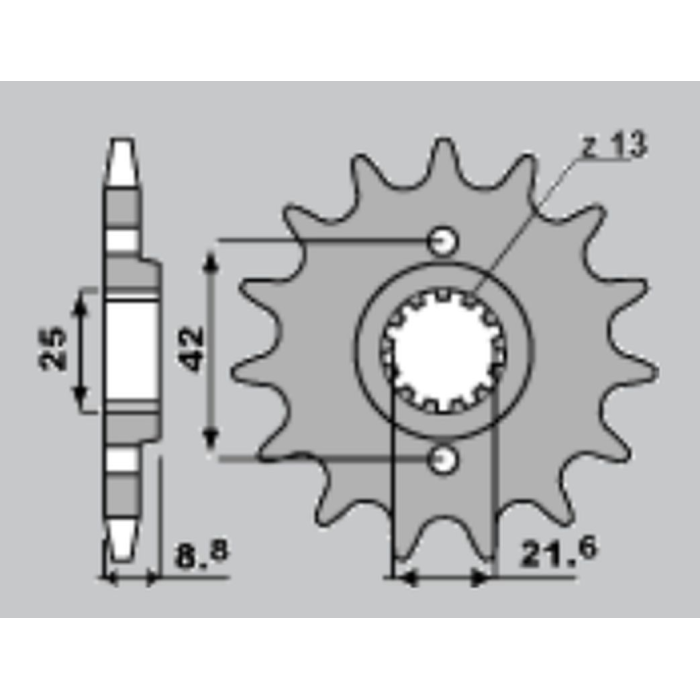CHT front sprocket 523 15 KAWASAKI EL 250 88-04