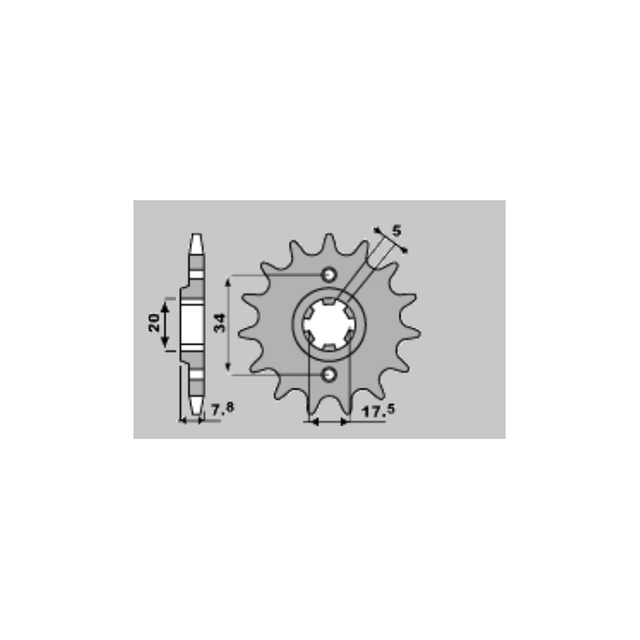 PBR front sprocket 279 14 18NC NSR 125/ VT 125 (JTF327.14) (pitch 520)