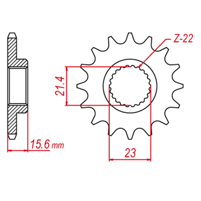 PBR front sprocket 566 16 18NC (JTF513.16) (JTF566.16) (pitch 530)