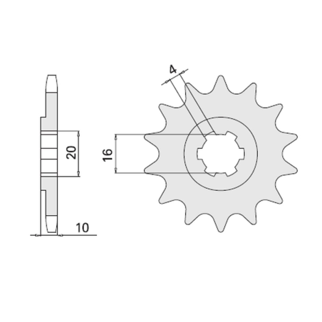 CHT front sprocket 799 15 SUZUKI GZ25/VL 125/BN125 (4037-15) (JTF410.15)