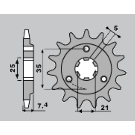 JR front sprocket 437 14 SUZUKI DR 600/650 (JTF437.14)