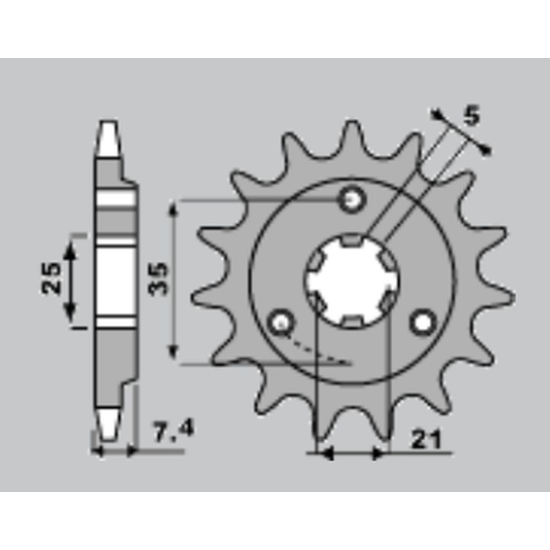 JR front sprocket 437 16 SUZUKI DR 600/650 (JTF437.16)