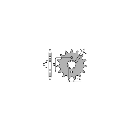 PBR front sprocket 2118 13 18NC HONDA TRX 90 93-08, CRF 125 '15-20 (pitch 428) (JTF277.13)
