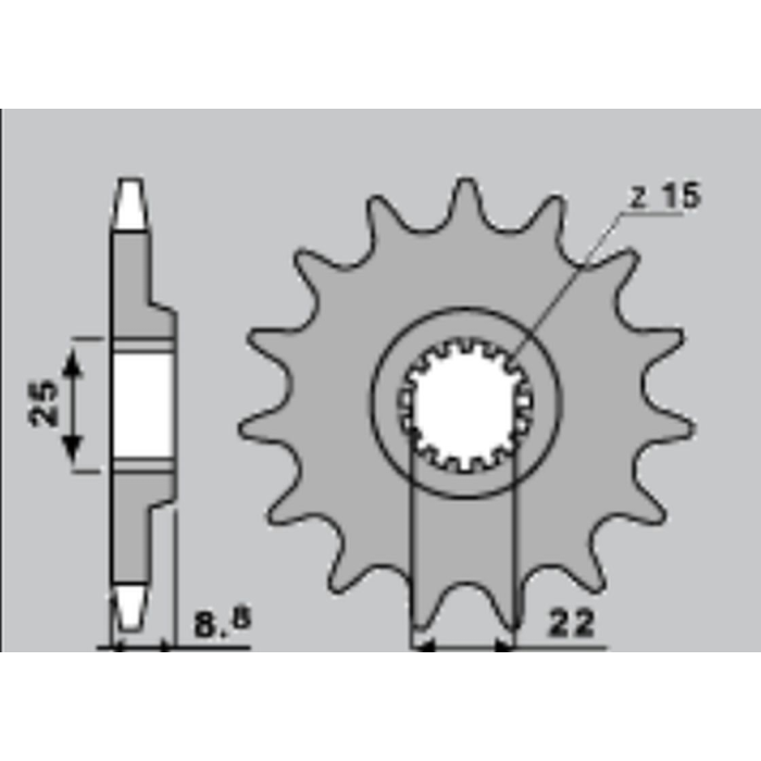 CHT front sprocket 1248 14 (A4251248140) KTM ALL OD '81-'21