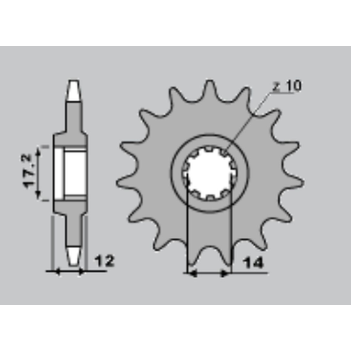 CHT front sprocket 553 14 GILERA 50 91-96 (599-14) (chain 415)