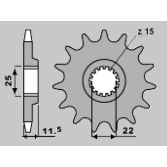 JR front sprocket 1252 13 (190213JT) KTM LC 4 '88-'09