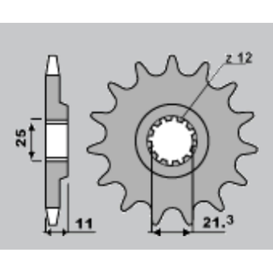 JR front sprocket 727 14 HUSQVARNA TE/TC (JTF824.14)