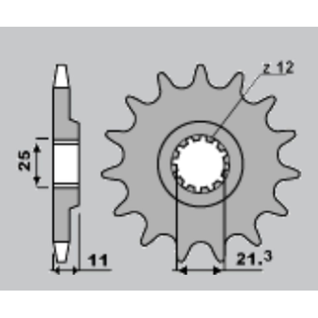 JR priekinė žvaigždė 727 14 HUSQVARNA TE/TC (JTF824.14)