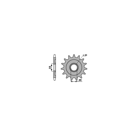PBR front sprocket 2103 12 18NC (pitch 520)