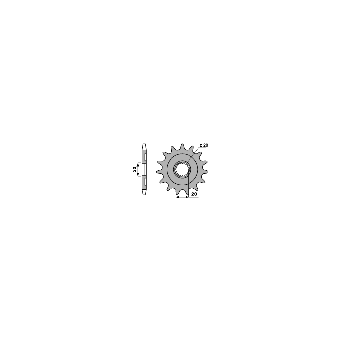 PBR front sprocket 2103 14 18NC (pitch 520)