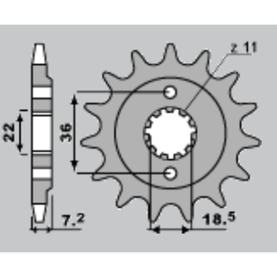 JR front sprocket 2067 13 HONDA XR 250 R '95-'05, CBF 250, NX 250 (JTF1321.13) (can be used as 2506 13)