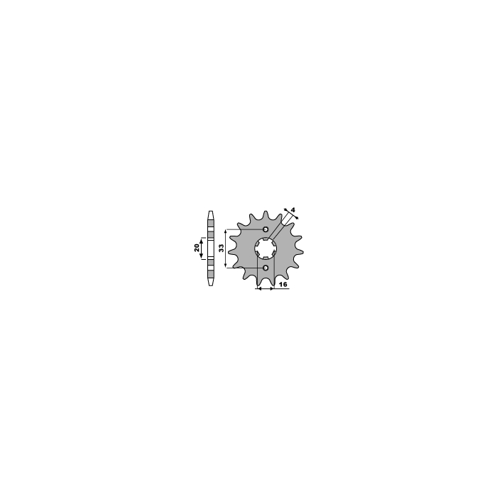 PBR front sprocket 514 13 18NC KAWASAKI KX 125 (84-93) (+1) (pitch 520)