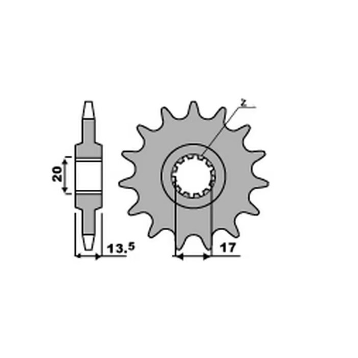 CHT front sprocket 153 11 FANTIC 200/212/249 (pitch 520)