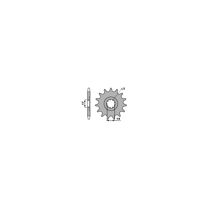 PBR front sprocket 210 13 18NC CAGIVA Z13 (pitch 428)