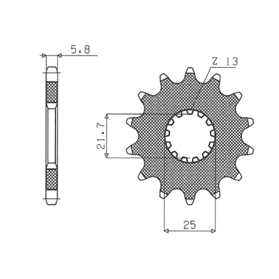SUNSTAR front sprocket 565 15 KAWASAKI ER6F/N '06-'14, KLE 650 '06-'14 (JTF565.15) (pitch 520) (56515JT)