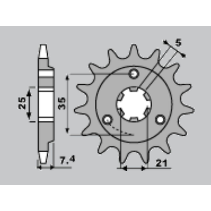 CHT front sprocket 437 15 SUZUKI DR 600/650 (437-15) (JTF437.15)