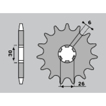 CHT front sprocket 568 17 YAMAHA XS 650 75-83, XS 500 (568-17) (JTF568.17)