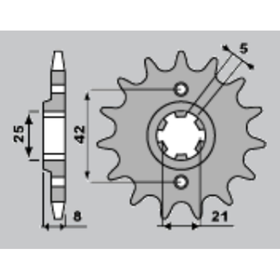 CHT front sprocket 575 15 (A4250575150) 575 15 YAMAHA XT 600 '83-'86, TT600, XT550 (JTF575.15) (pitch 520) (57515JT)