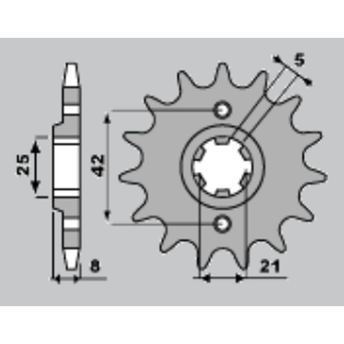 CHT front sprocket 575 15 (A4250575150) 575 15 YAMAHA XT 600 '83-'86, TT600, XT550 (JTF575.15) (pitch 520) (57515JT)