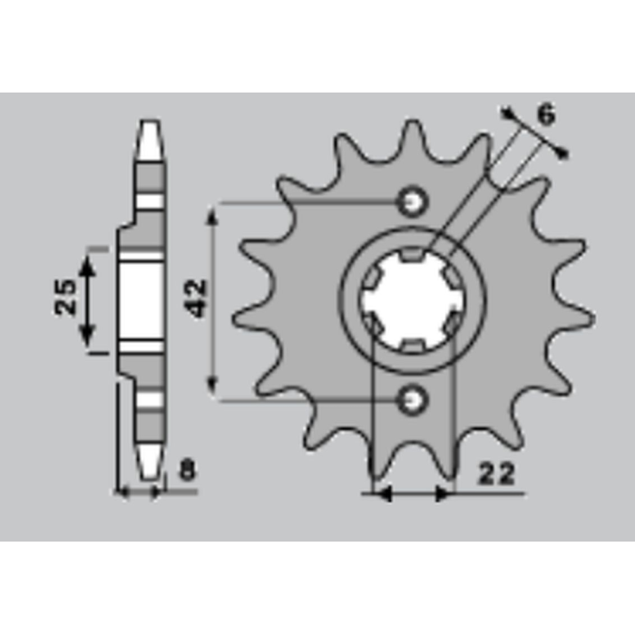 JR front sprocket 281 15 (28115JT) HONDA XR 600R, XL 600R/RM/LM (JTF281.15)