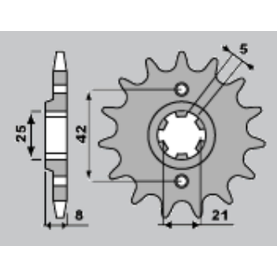 JR front sprocket 575 15 YAMAHA XT 600 '83-'86 (JTF575.15)