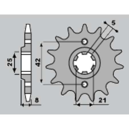 JR front sprocket 575 15 YAMAHA XT 600 '83-'86 (JTF575.15)