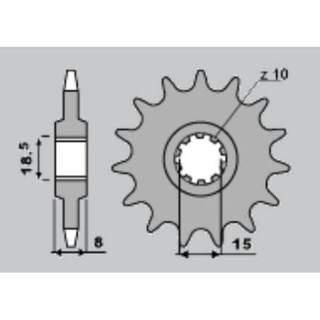 JR front sprocket 599 13 APRILIA 50