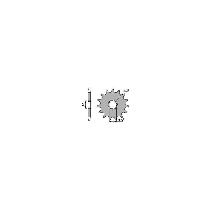 PBR front sprocket 440 12 18NC (pitch 520)