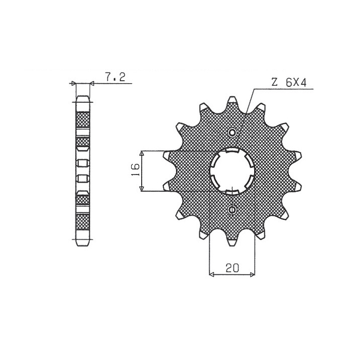 SUNSTAR front sprocket 517 14 KAWASAKI KMX 125, KDX 125 (JTF417.14) (pitch 428) (51714JT)