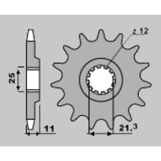 JR front sprocket 727 15 (82415JT) HUQVARNA TE/TC (JTF824.15)