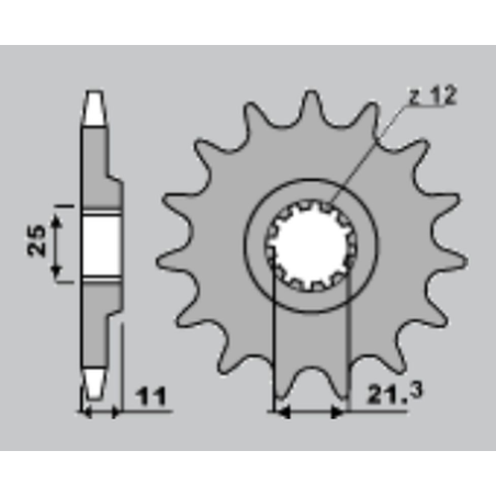 JR front sprocket 727 15 (82415JT) HUQVARNA TE/TC (JTF824.15)