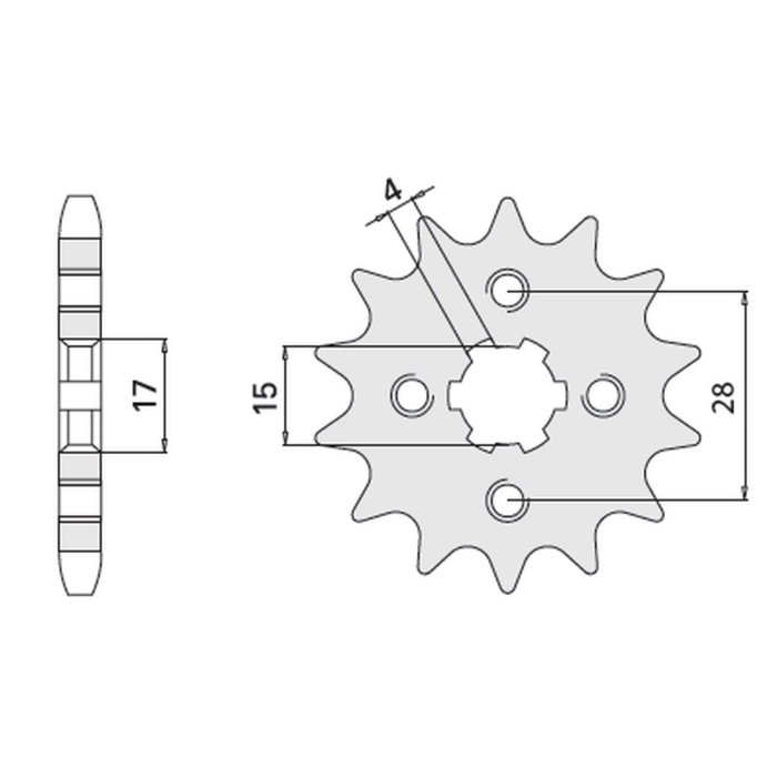CHT front sprocket 272 12 (253-12) HONDA CRF 110,MBX MTX 50 '83-'89