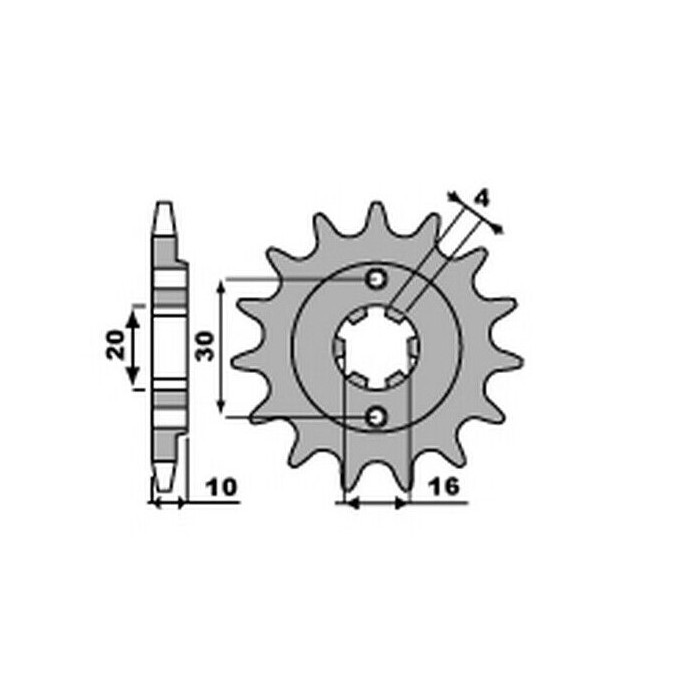 JR front sprocket 720 13 CAGIVA 125 W8/FRECCIA/PLANET/MITO/RAPROR '85-10' (72013JT) (pitch 520)