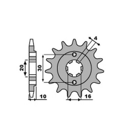 JR front sprocket 720 13 CAGIVA 125 W8/FRECCIA/PLANET/MITO/RAPROR '85-10' (72013JT) (pitch 520)
