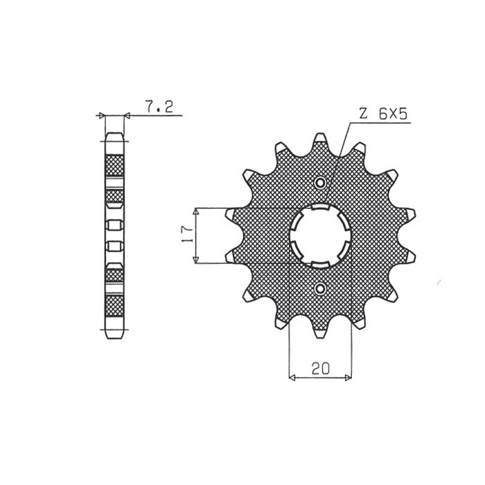 SUNSTAR front sprocket 2037 15 HONDA CBR 125 '04-'17, XLR 125 '98-'01, CB 125F '15-'16 (JTF1264.15) (pitch 428) (203715JT)