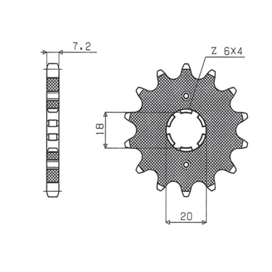 SUNSTAR front sprocket 259 15 HONDA MTX/125/XL 125 (JTF259.15) (pitch 428) (25915JT)