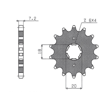 SUNSTAR front sprocket 259 15 HONDA MTX/125/XL 125 (JTF259.15) (pitch 428) (25915JT)