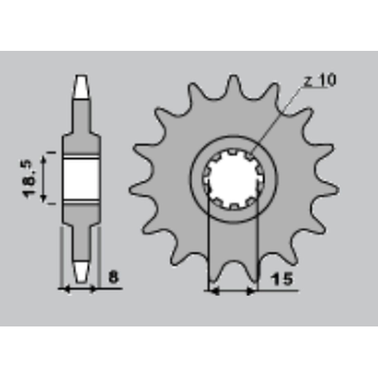 CHT front sprocket 599 12 APRILIA 50 (589-12) (chain 415)