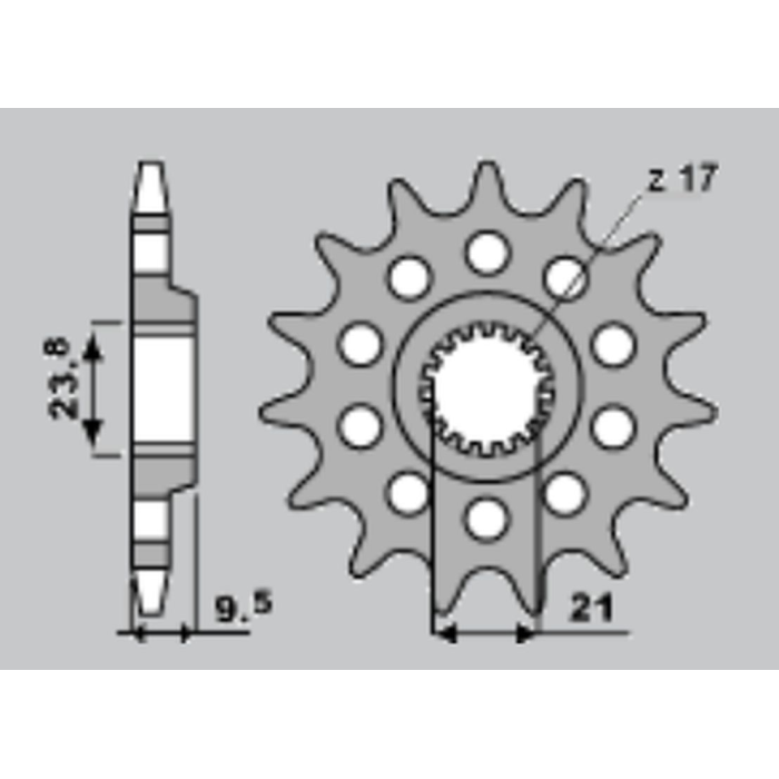 JR front sprocket 2133 14 SUZUKI RMZ 450 '05-'13 (JTF1441.14)