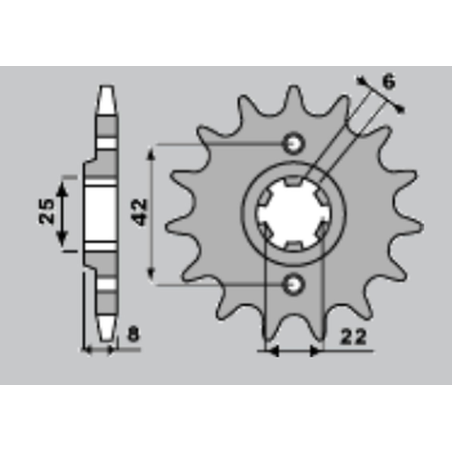 JR front sprocket 281 14 (28114JT) HONDA XR 600R, XL 600 R /RM/LM (JTF281.14)