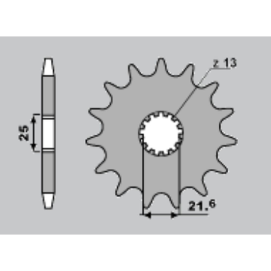 JR front sprocket 564 14 (52014JT) SUZUKI GSF 650/ SV 650/ DL 650