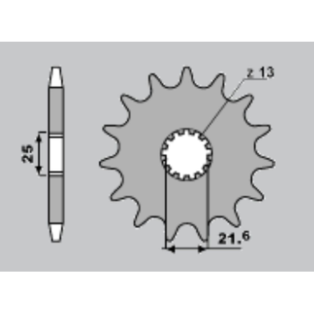 JR front sprocket 564 14 (52014JT) SUZUKI GSF 650/ SV 650/ DL 650