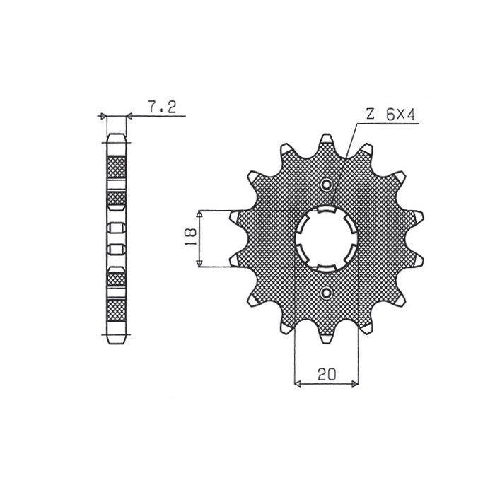 SUNSTAR front sprocket 259 14 HONDA XL125S, DAELIM 125 (JTF259.14) (pitch 428) (25914JT)