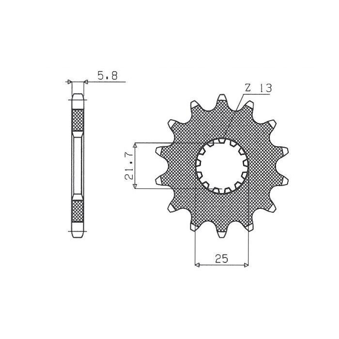 SUNSTAR front sprocket 565 14 YAMAHA YZF/WRF 400/426/450 (JTF565.14) (pitch 520) (56514JT)YFZ 450 '04-'13