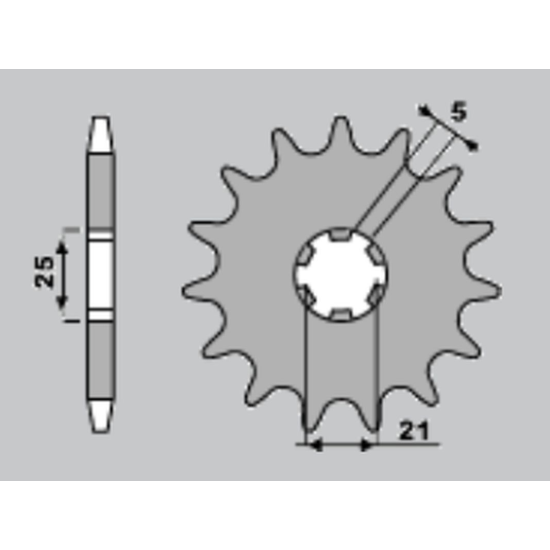 CHT front sprocket 567 16 YAMAHA XS 400 (567-16) (JTF567.16)