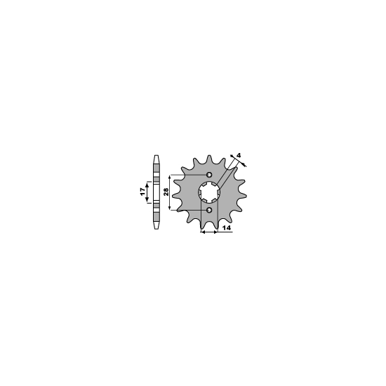 PBR front sprocket 2107 13 18NC (pitch 420)