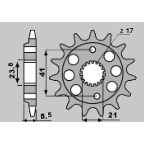 CHT front sprocket 2071 14 HONDA XR 400R 96-00, TRX 400RX 99-04 (4049-14) (JTF1332.14)