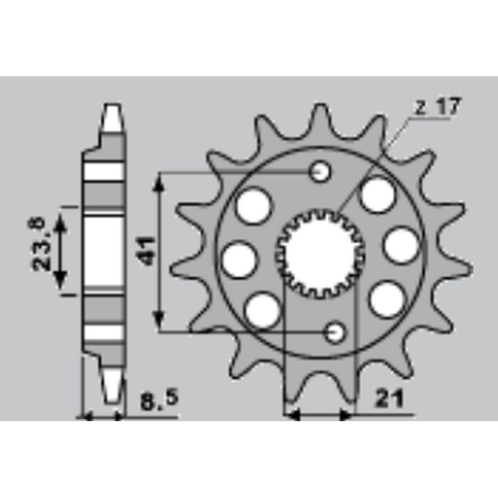 CHT front sprocket 2071 14 HONDA XR 400R 96-00, TRX 400RX 99-04 (4049-14) (JTF1332.14)