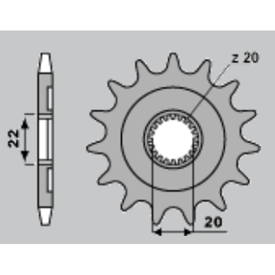 JR front sprocket 2103 12 YAMAHA YZF 250 '02-'09